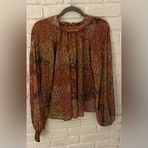 Aura High Neck Tie Shirt